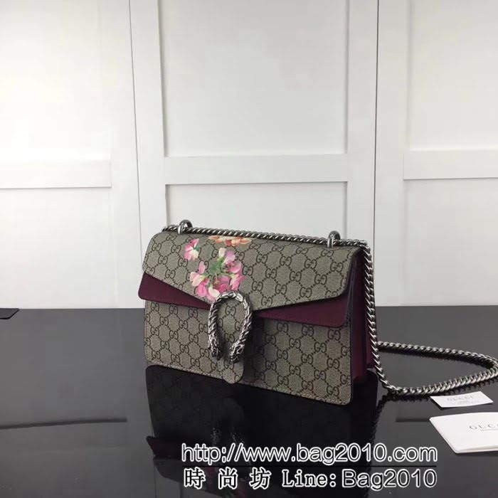 GUCCI古馳原單 新款專櫃品質高仿原單花膠卡其實物實拍 400249單肩斜挎包 HY1031